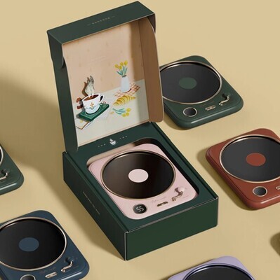 Retro Vinyl Player Multicolor Mug Warmer
