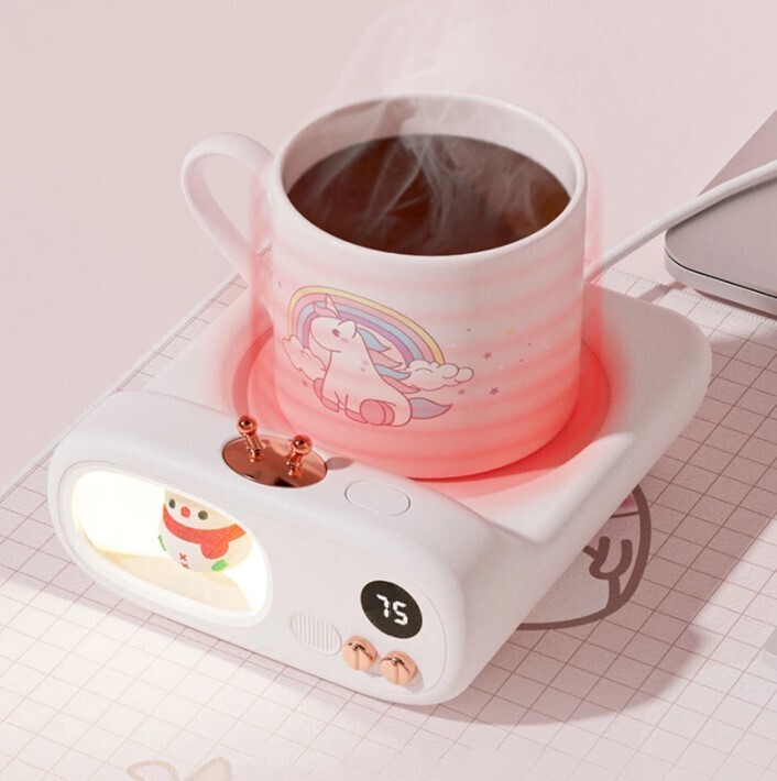 Silicone Pet Figurine in TV Multicolor Mug Warmer with Night Light