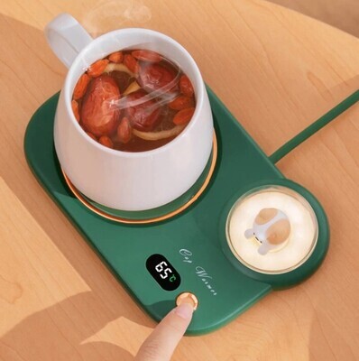Silicone Cat Figurine Multicolor Mug Warmer with Night Light
