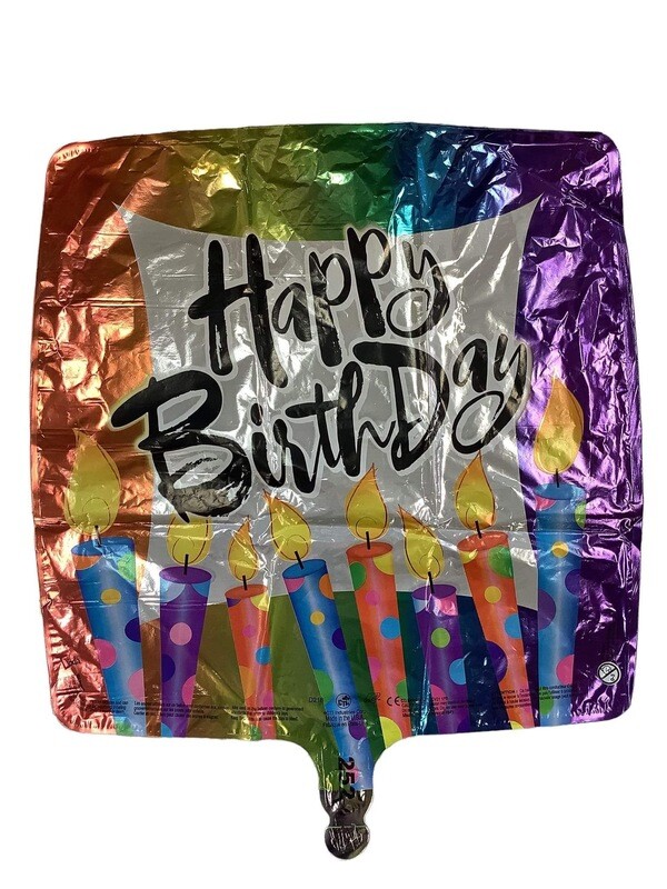 Happy Birthday Candles Square