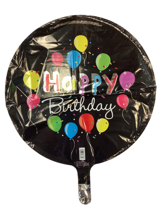 Happy Birthday Black Colorful Balloons Happy Birthday Black Colorful Balloons