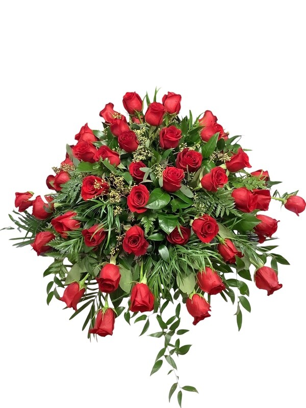 Red Rose Casket Spray