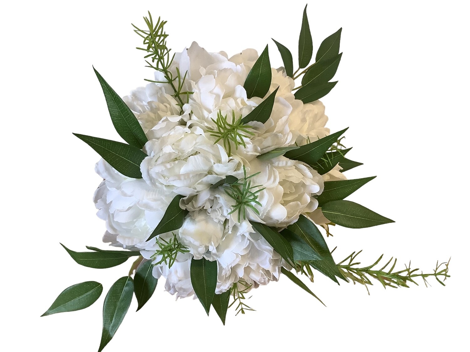 White Peony Bridal Bouquet