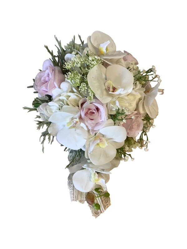 Pink Rose &amp; Orchid Cascade