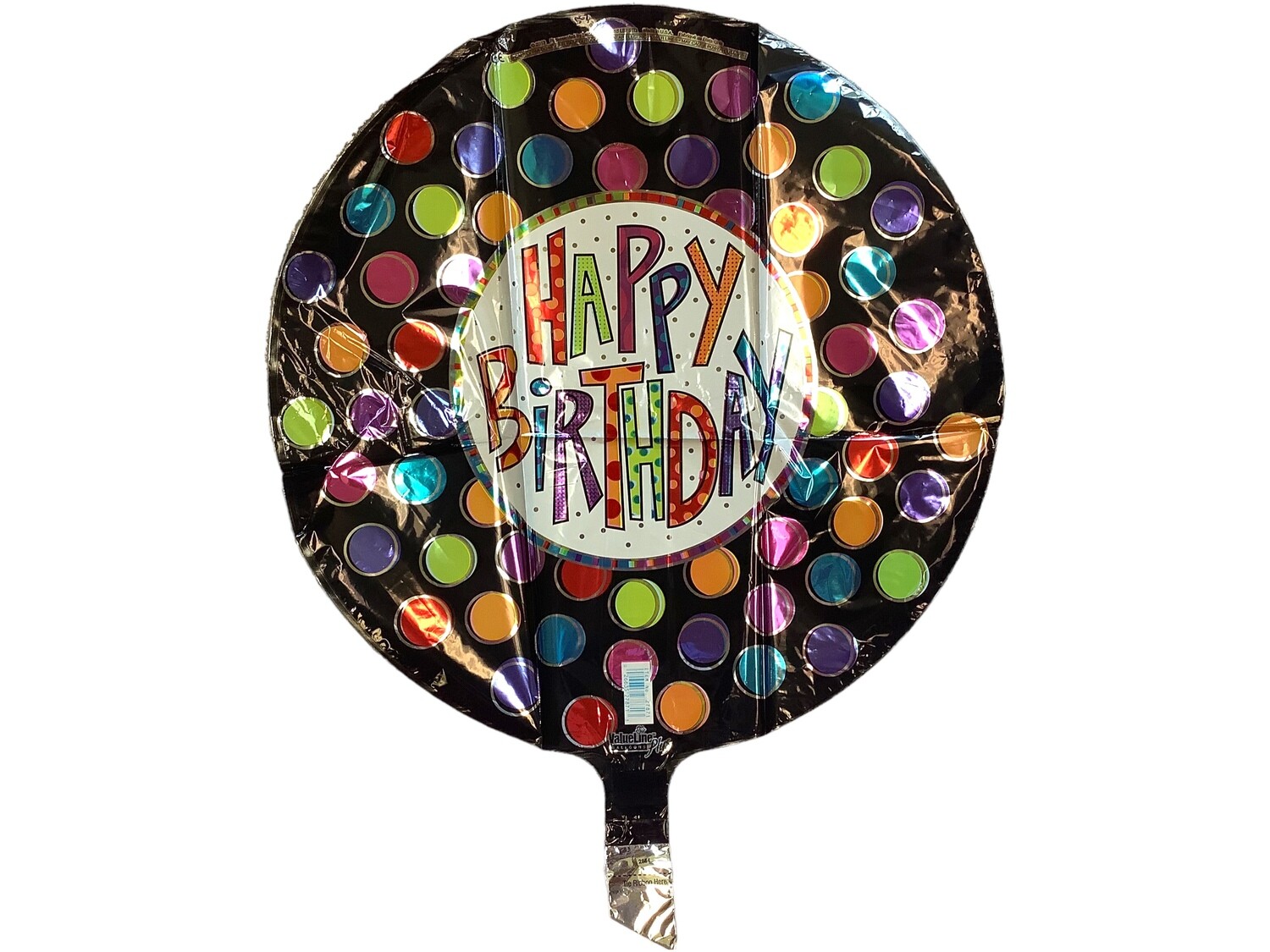 Happy Birthday Colorful Dots - Black