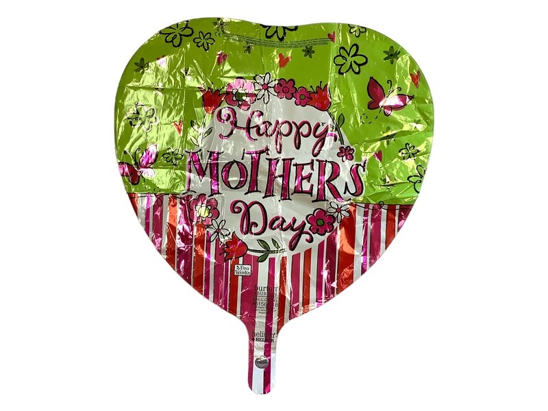 Happy Mother’s Day - lime green, red, &amp; pink heart