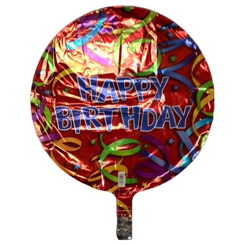 Happy Birthday Streamers & Stars - Red Happy Birthday Streamers & Stars - Red
