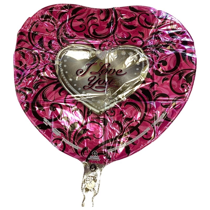 I Love You Black &amp; Hot Pink Heart