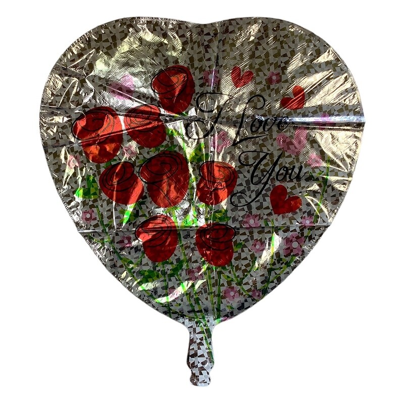 I Love You Silver Background
