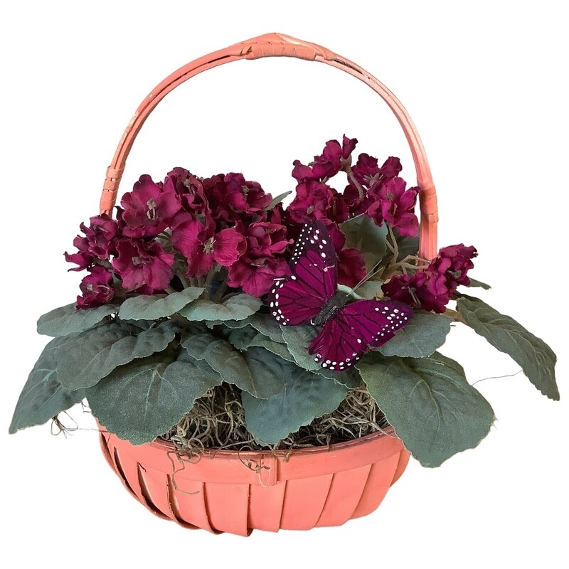 Berry Purple African Violet Basket