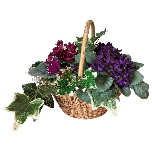 Ivy & African Violet Basket Ivy & African Violet Basket