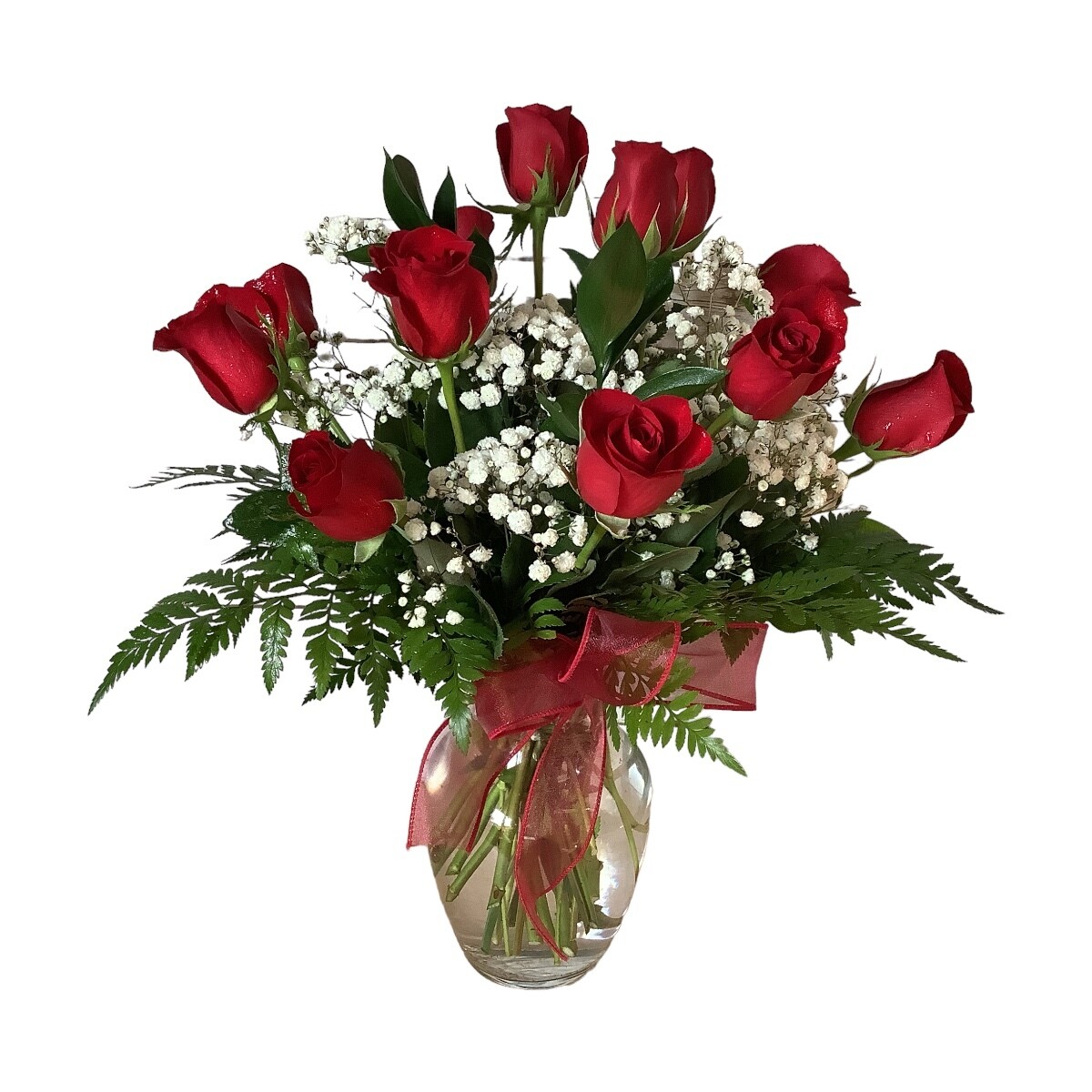 A Dozen Roses Vased A Dozen Roses Vased