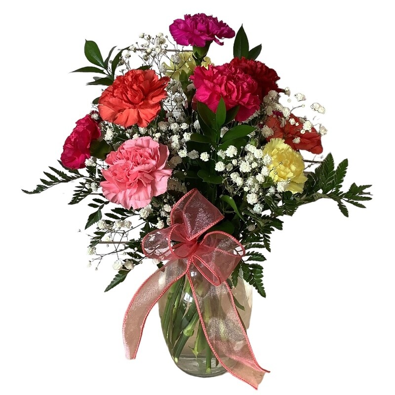 Carnations Vased