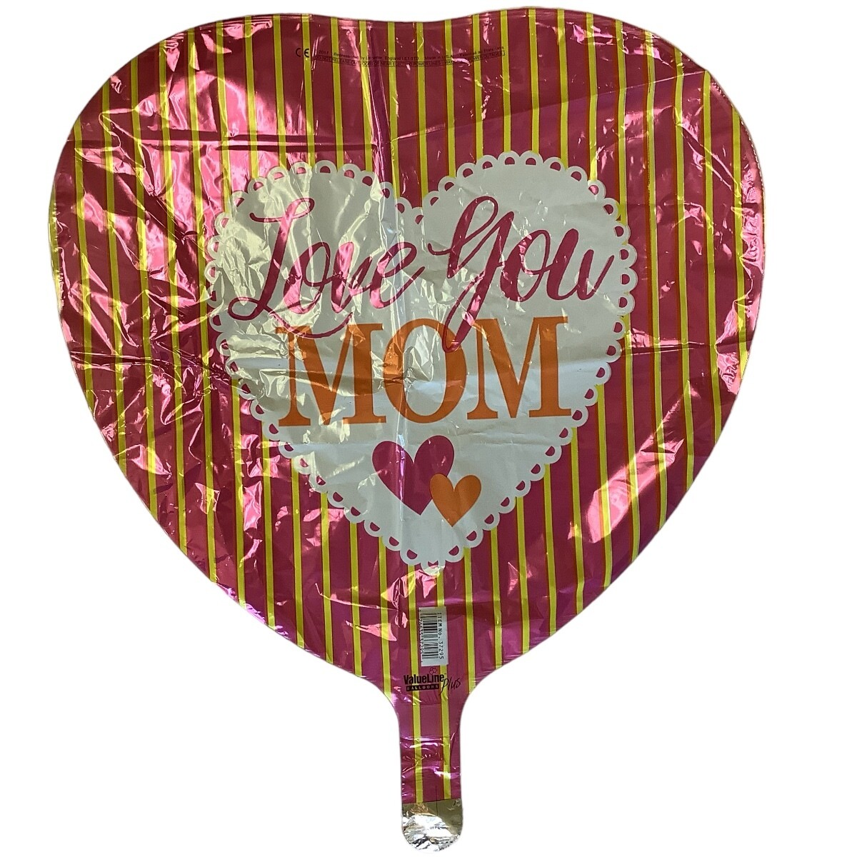 Love You Mom Yellow Stripe