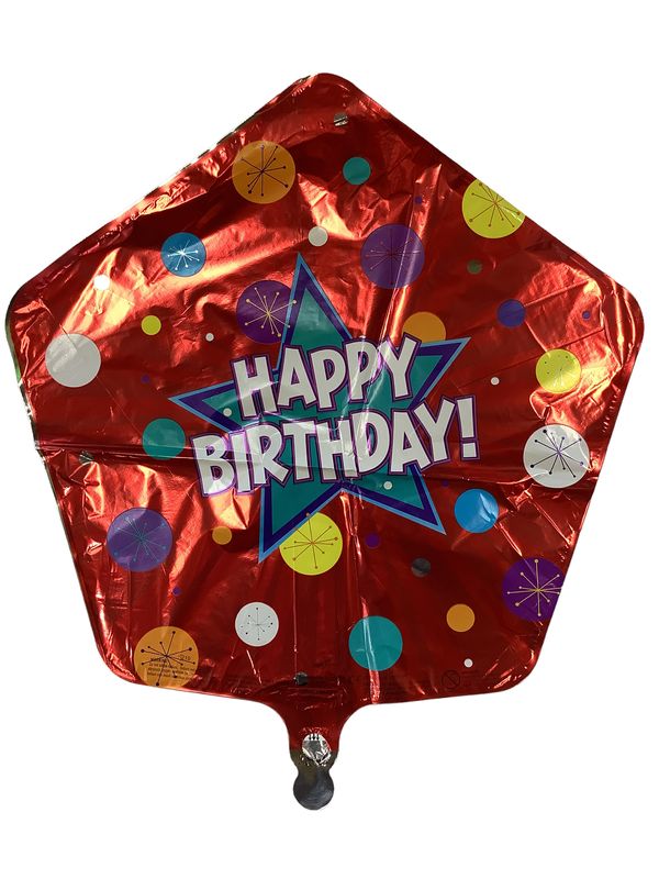 Happy Birthday Red Orbed Star