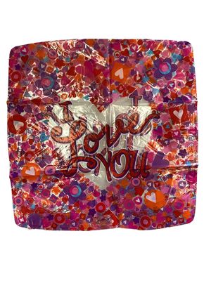 I Love You Square Clear Balloon