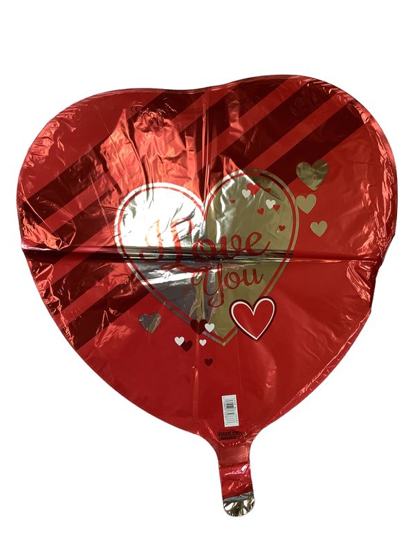 I Love You Red &amp; Silver Heart