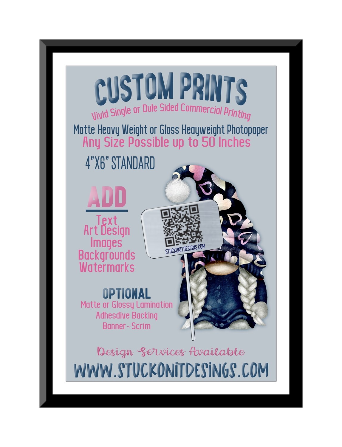 Customized Professional Prints, Invitations or Gifts