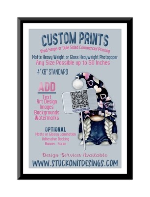 Customized Professional Prints, Invitations or Gifts