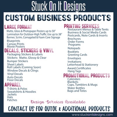 Custom Business Products Quote
