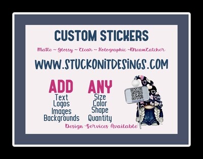 Custom Full Color Stickers Weatherproof Indoor/Outdoor Decal