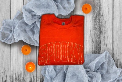 Spooky Embroidered Halloween Sweatshirt~ Unisex