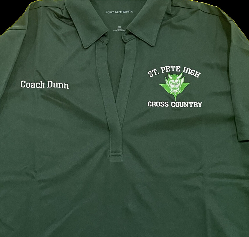 Special Order Dunn:  Custom Embroidered Left Chest Logo Polo Tank