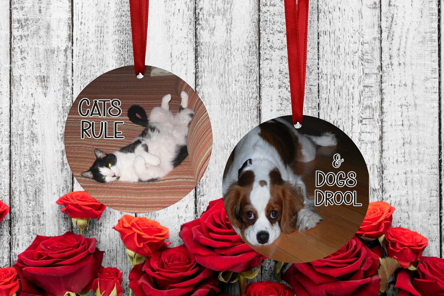 Custom Photo Ornament 2-sided, Ornament, Any Combination Text &amp; Photos, Personalized Photo Gift