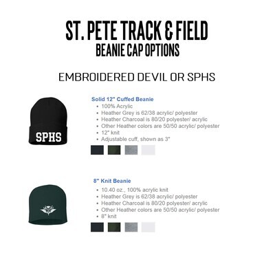 St. Pete High Track &amp; Field Embroidered Beanies