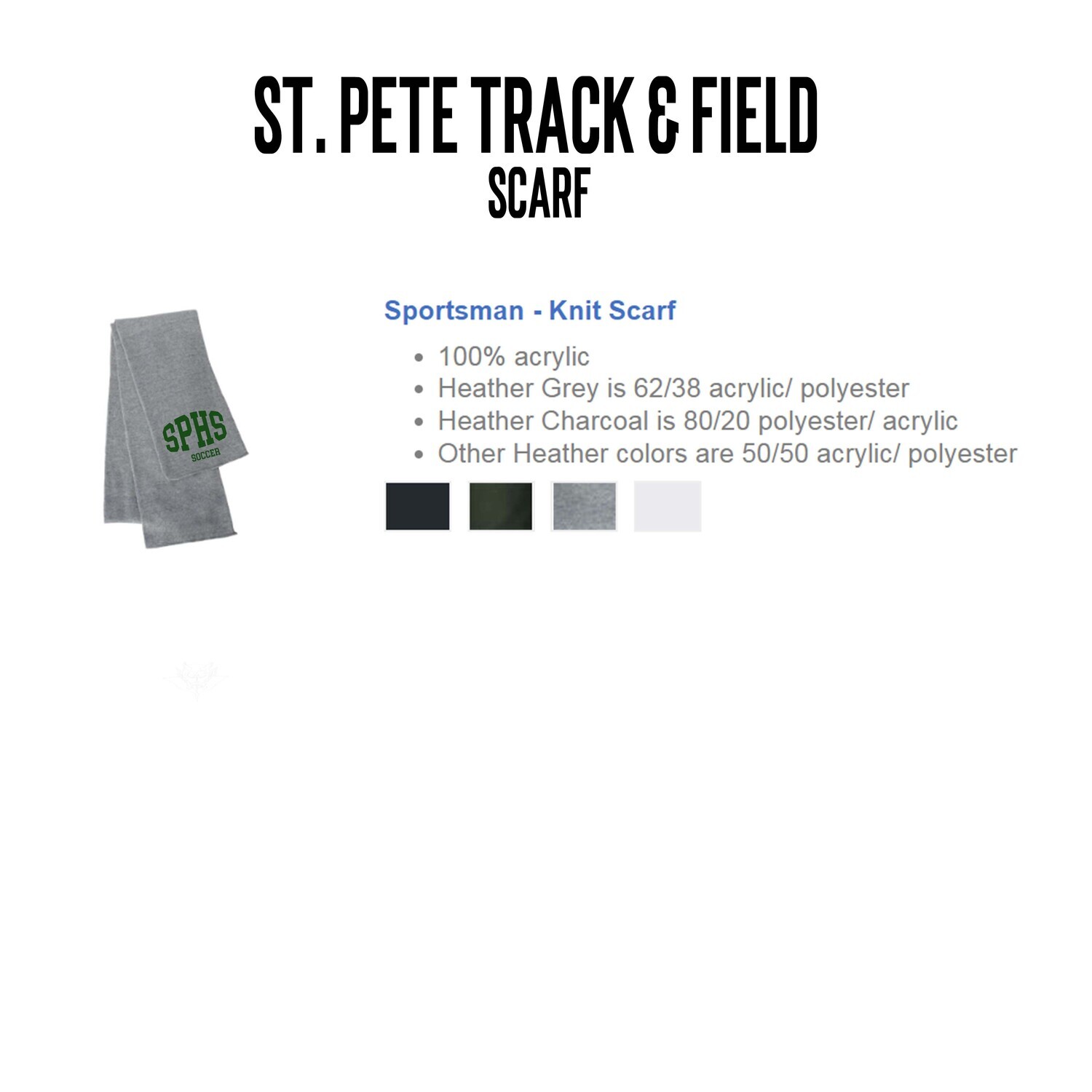 St. Pete High Track &amp; Field Knit Scarf