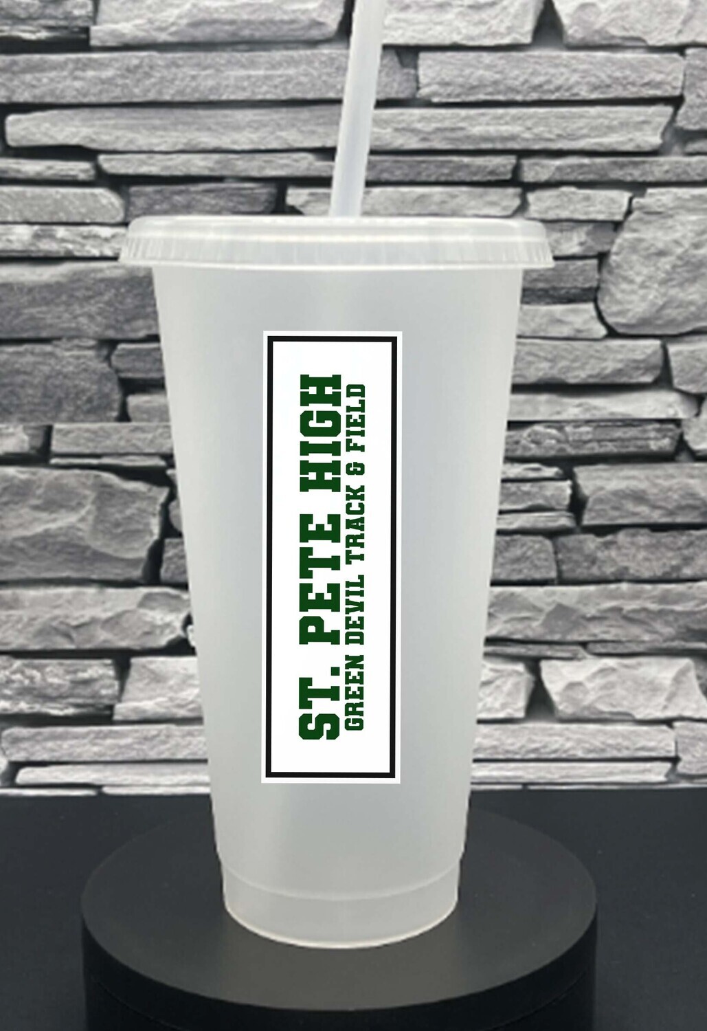 St. Pete High Track and Field Tumbler - 24 oz. Cold Cup, Design Option: Option 1