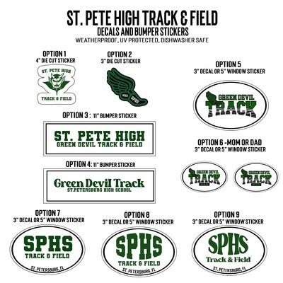 St. Pete High Track &amp; Field Decals &amp; Bumper Stickers