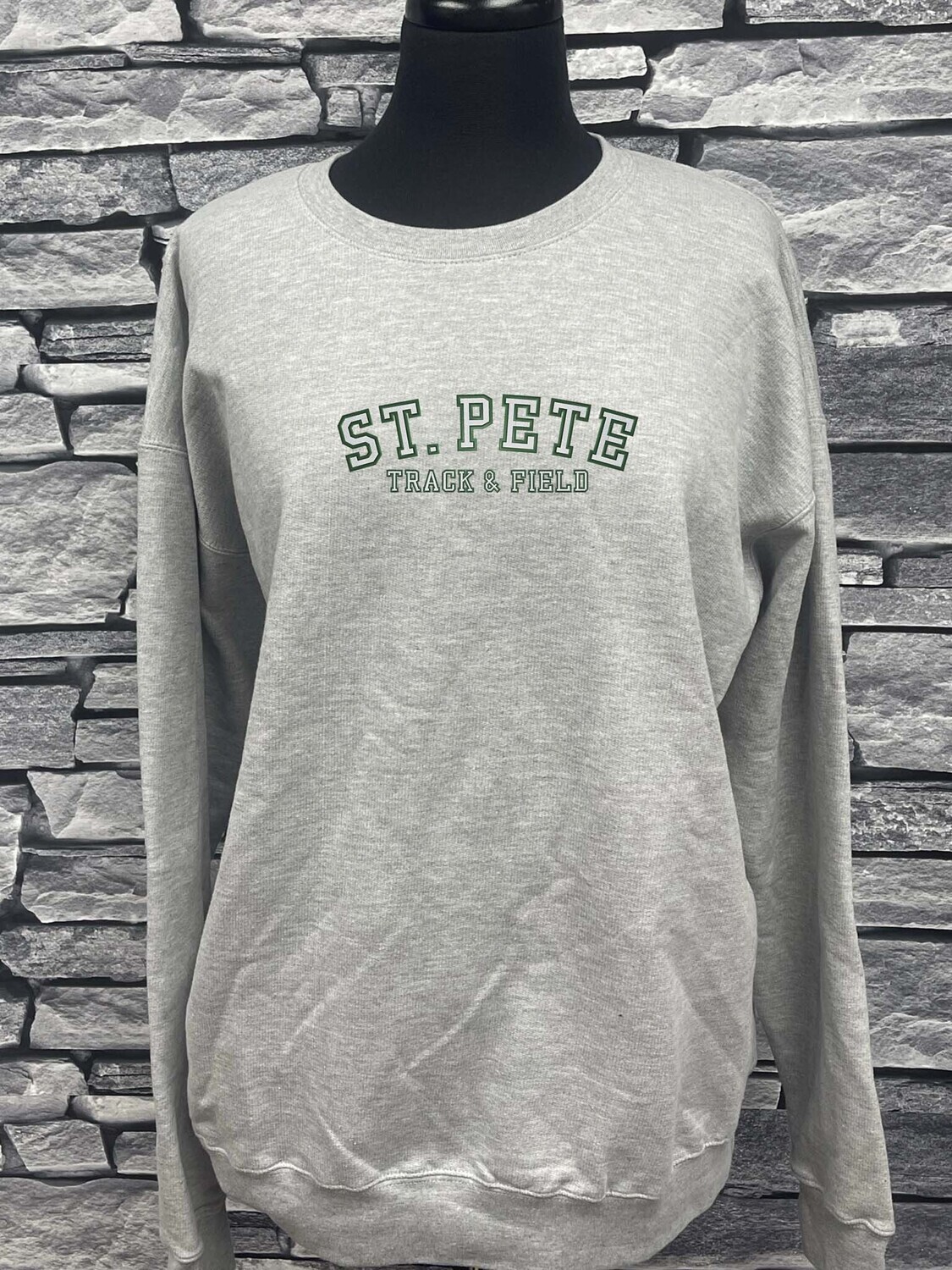 St. Pete High Track &amp; Field Embroidered Front Tees, Hoodies and Sweatshirts, Style: Crewneck Sweatshirt