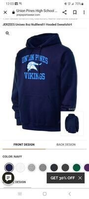 Special Order Union Pines:  Custom Embroidered Applique Letter, Team School Spirit Shirt, Personalized Fan Sweatshirt, Unisex, T-Shirt, Hoodie