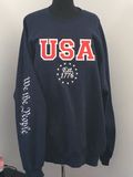 USA Custom Embroidered Applique Letter Sweatshirt, T-Shirt, Hoodie