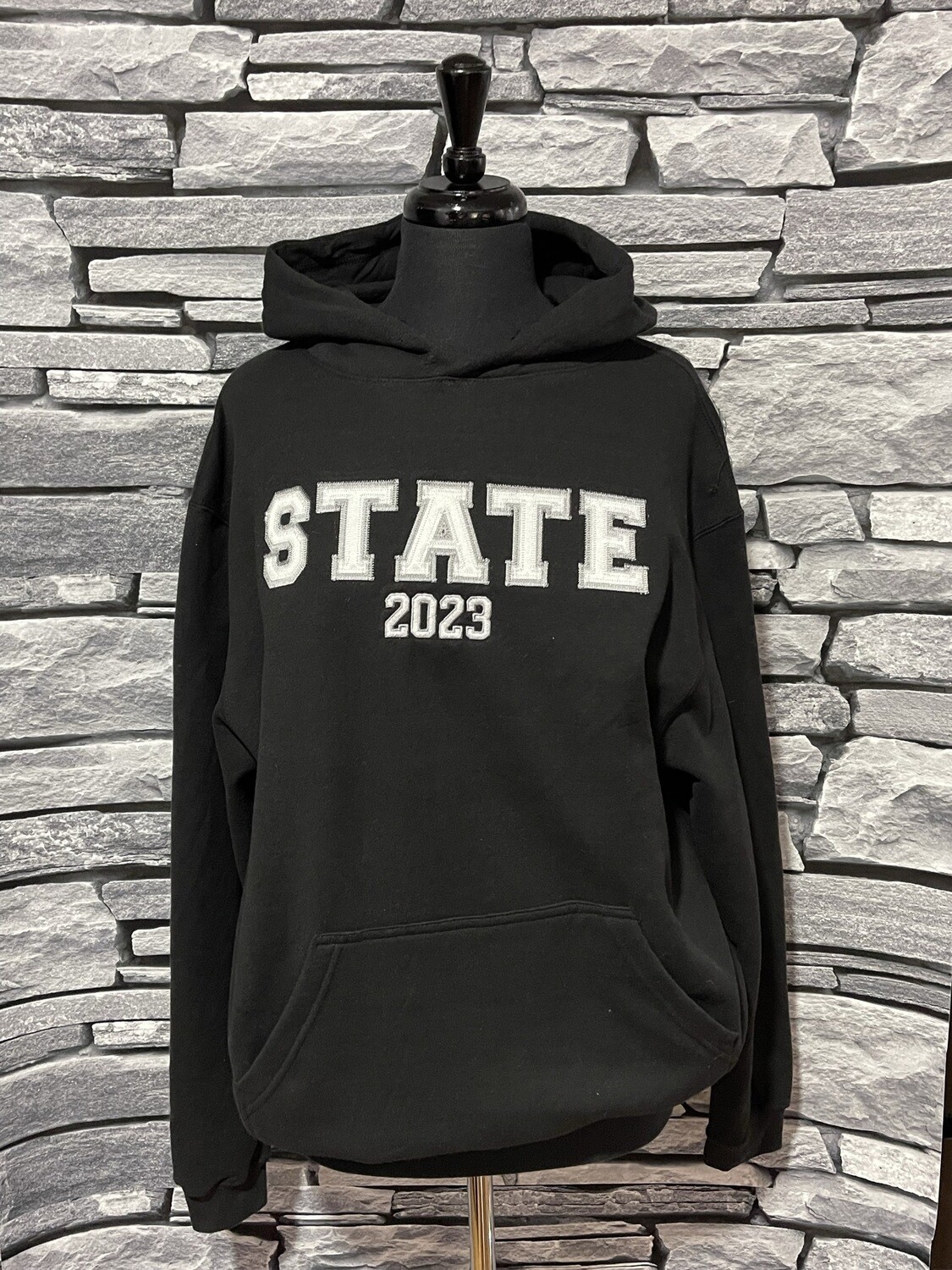 Custom Embroidered Applique Letter, Team School Spirit Shirt, Personalized Fan Sweatshirt, Unisex, T-Shirt, Hoodie