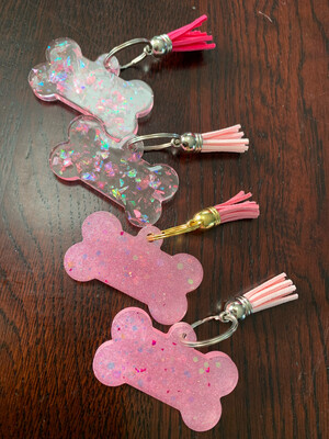 New! Resin Bone Keyring