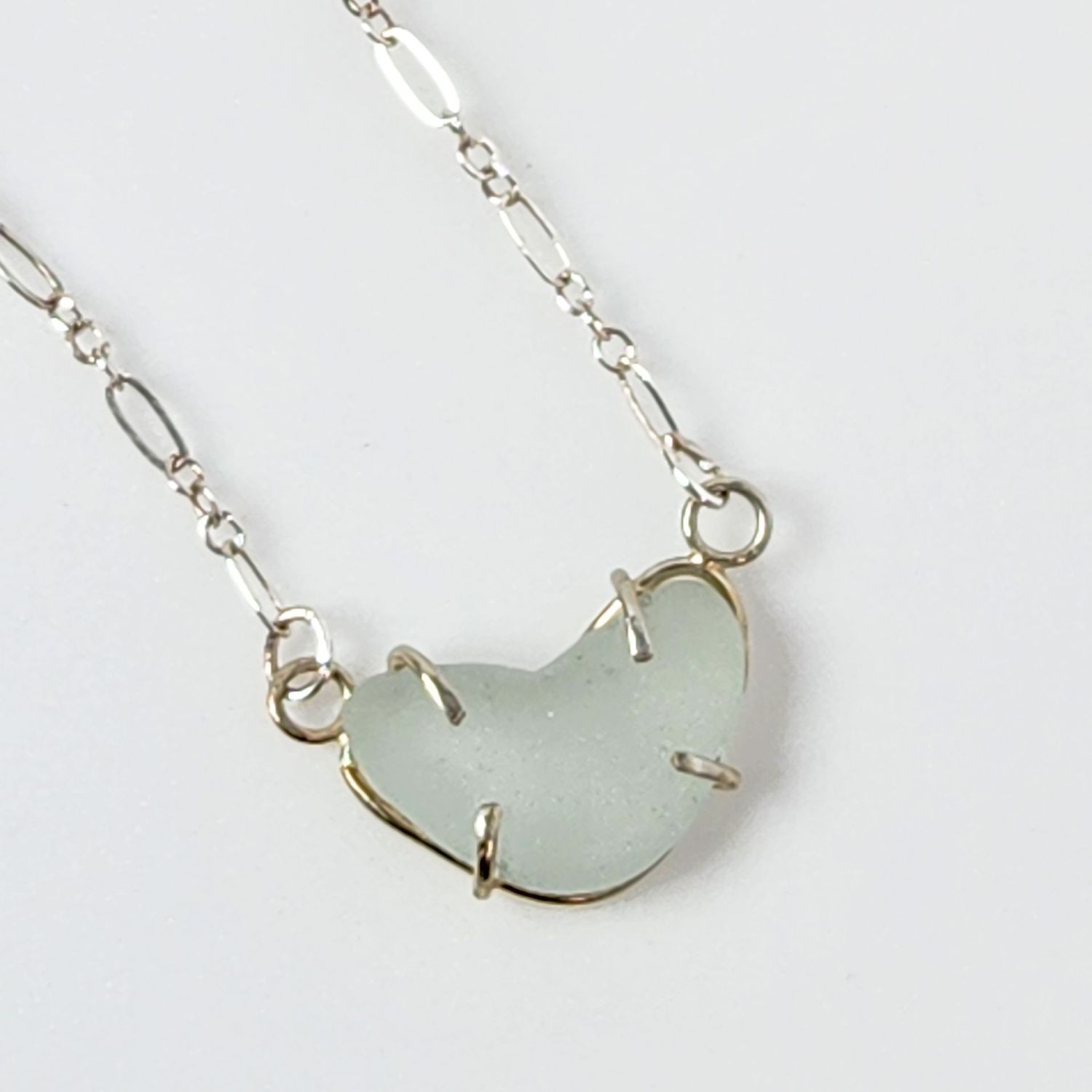 Heart Shaped Sea Glass Necklace