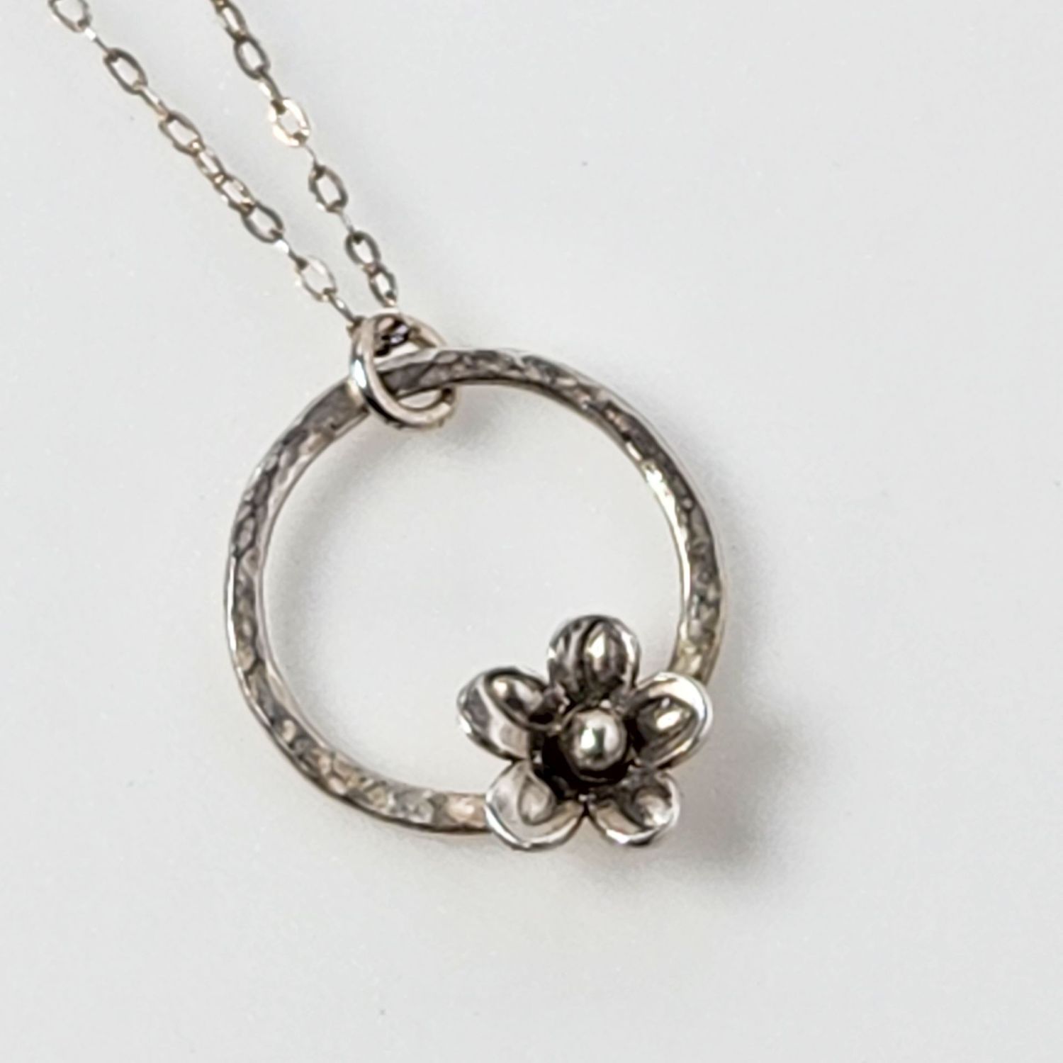 Sterling Silver Flower Necklace