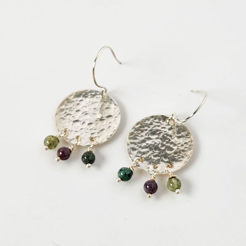 Hammered Circle Earrings