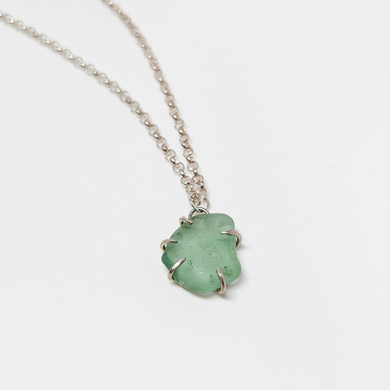 Sea Glass Pendant  - Green