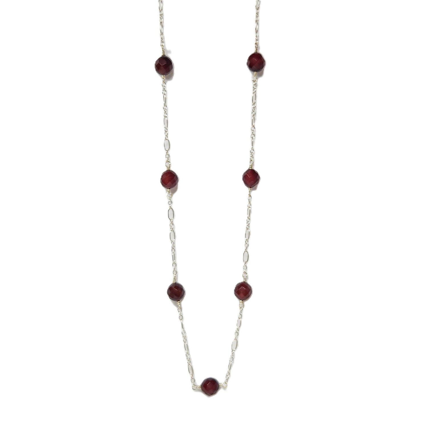 Carnelian Station Necklace Carnelian Station Necklace
