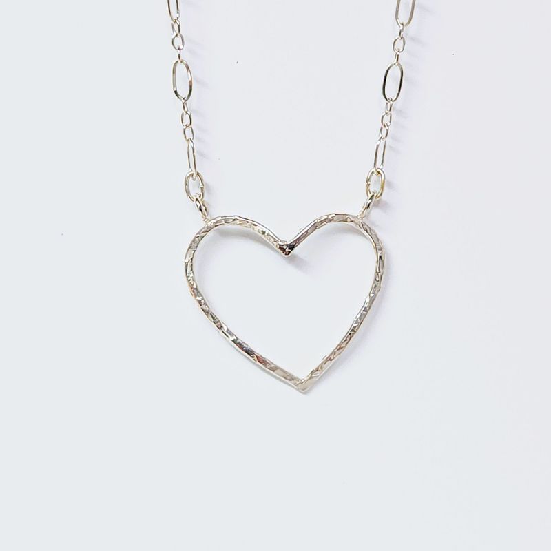 Hammered Heart Pendant