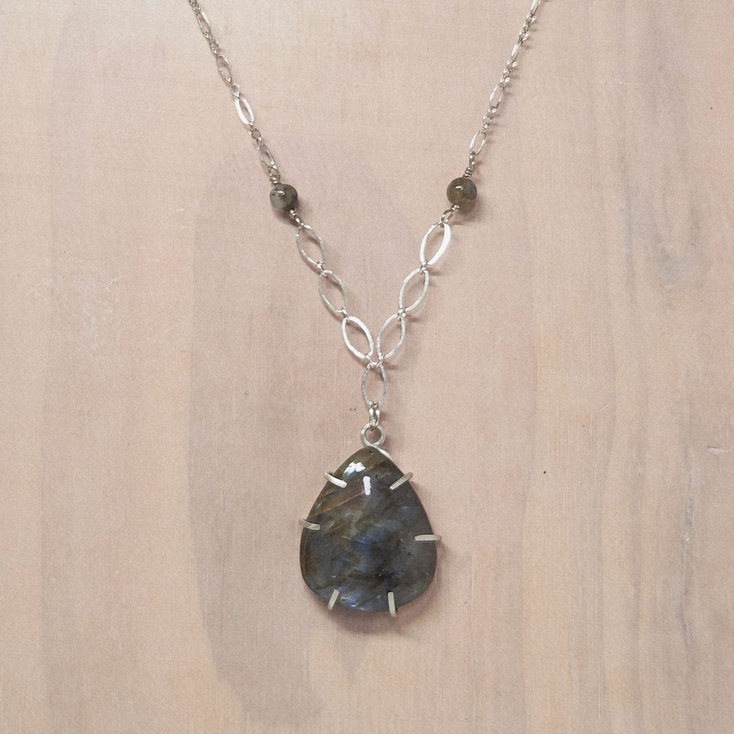 Labradorite Tear Drop Pendant