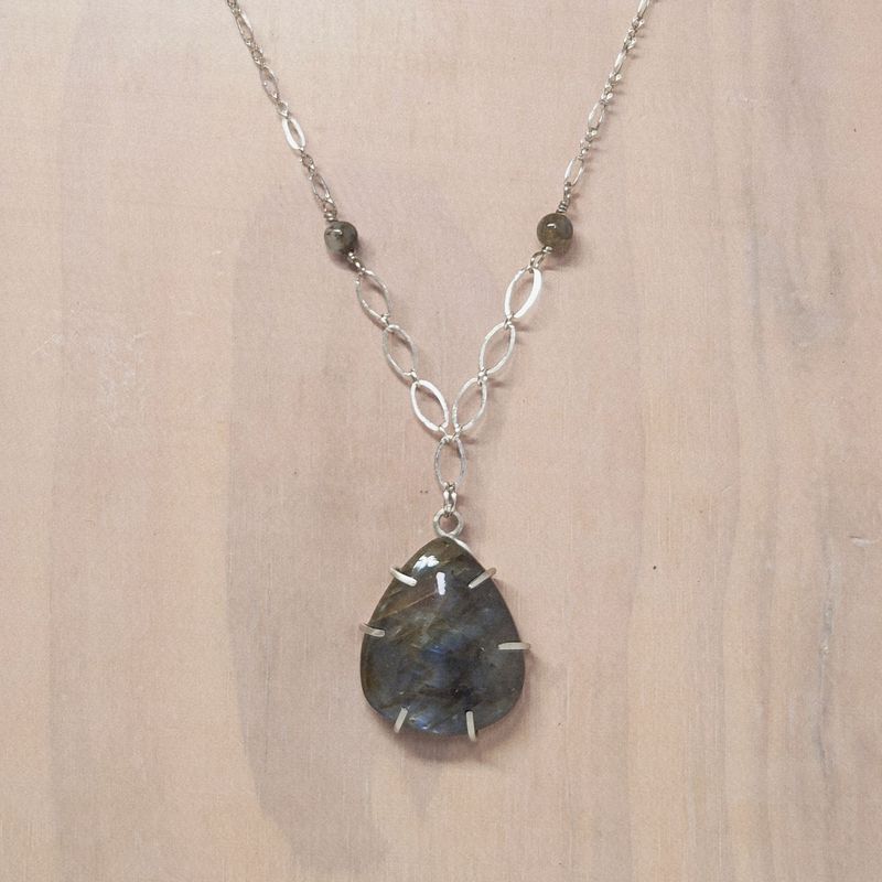 Labradorite Tear Drop Pendant
