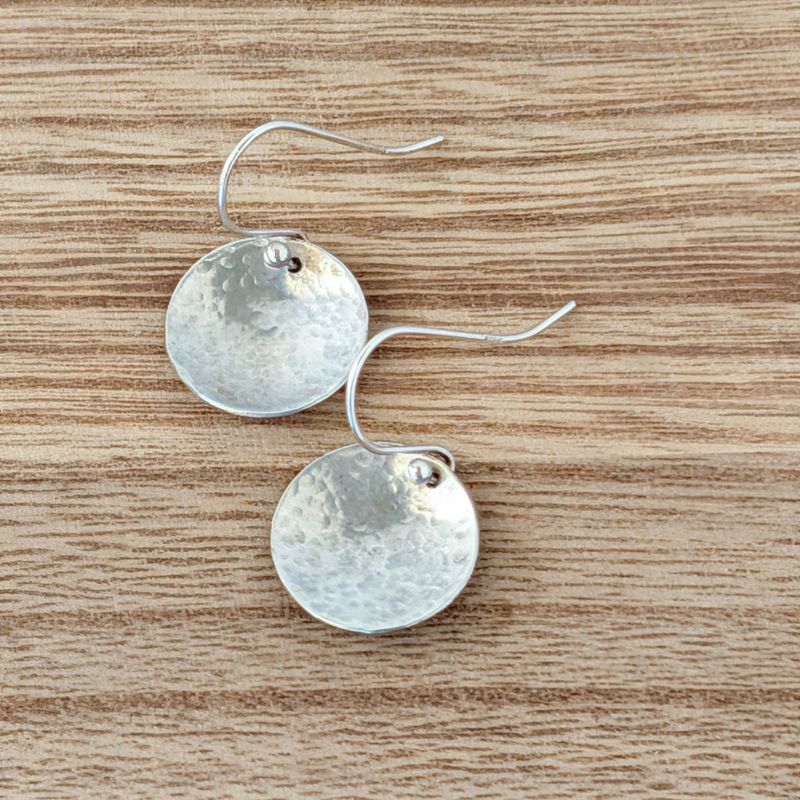 Hammered Disk Earrings