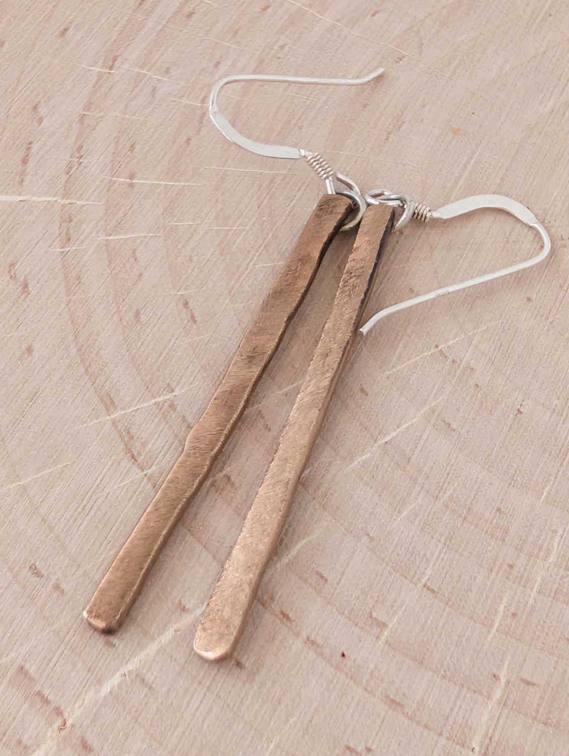 Bronze Stick Earrings