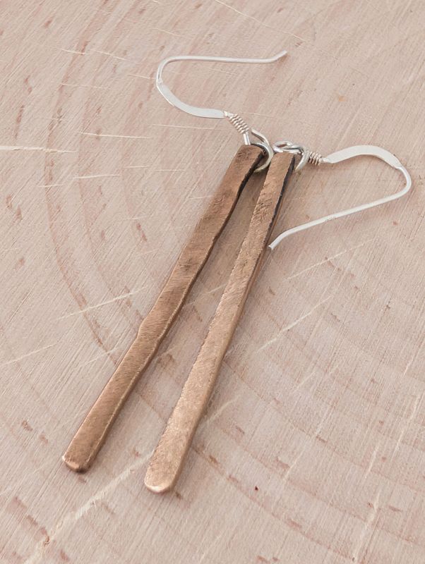 Bronze Stick Earrings