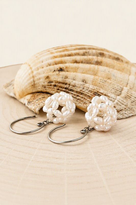 Woven Pearl Earrings