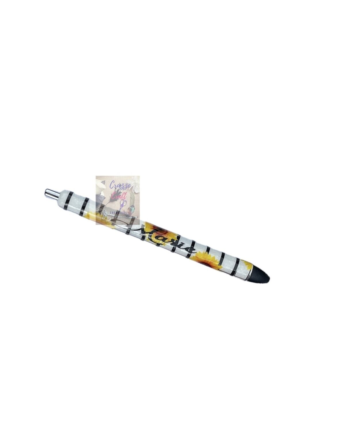 Sunflower Glittered Pen (Refillable)